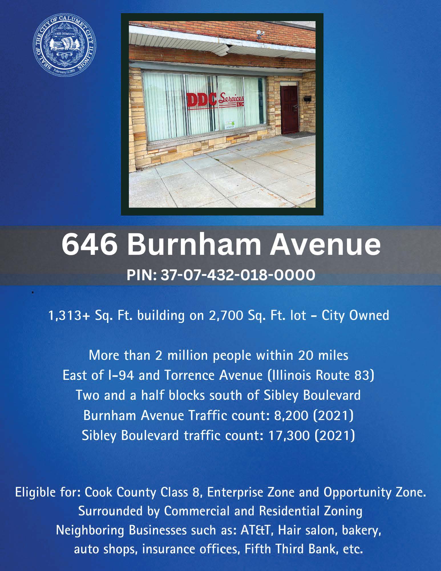 Develop Calumet City Illinois 646 Burnham Avenue